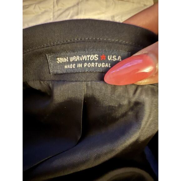 JOHN VARVATOS * U.S.A. Size 40 R Black Solid Wool Peak Lapel Sport Coat - Picture 8 of 10